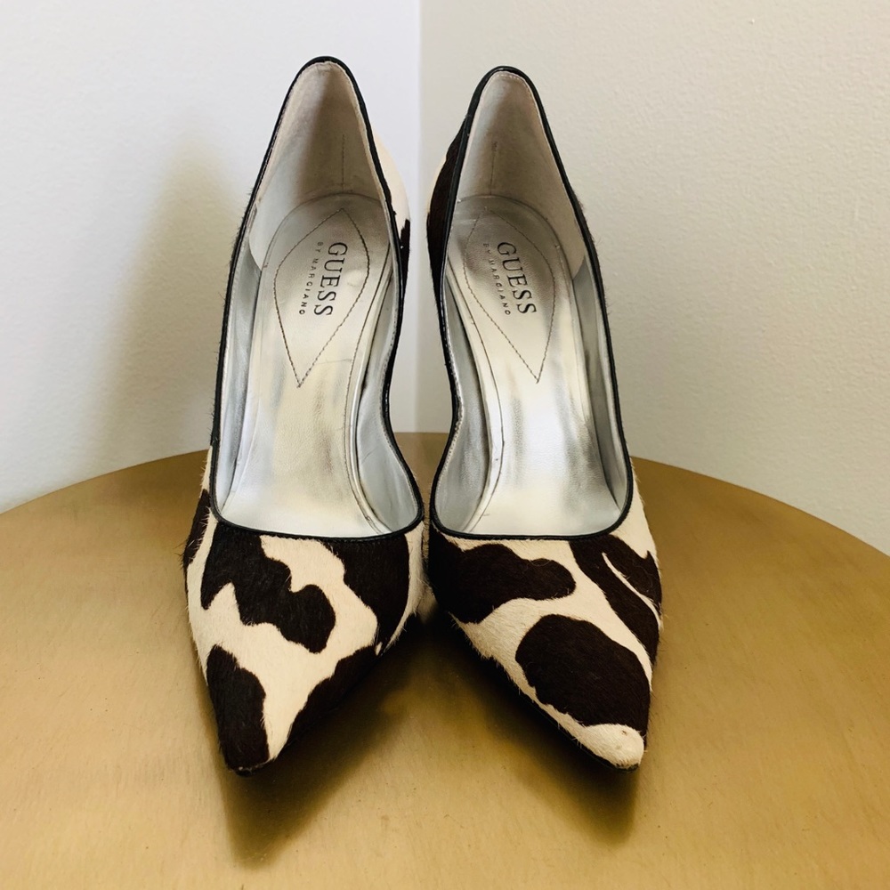 Guess Calf Hair Pointed Toe Pumps